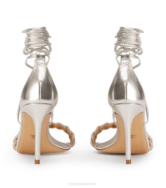 niedrige Absätze| de Tony Bianco Frauen Henley-Heels Silbernappa metallic 4624275